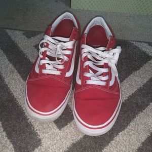 Red/white old skool vans